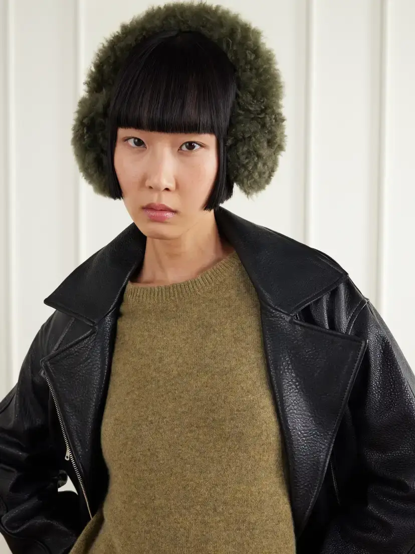 Yves Salomon Wool-trimmed Shearling Earmuffs | Thumbnail 2 Yves Salomon Wool-trimmed Shearling Earmuffs | Thumbnail 2