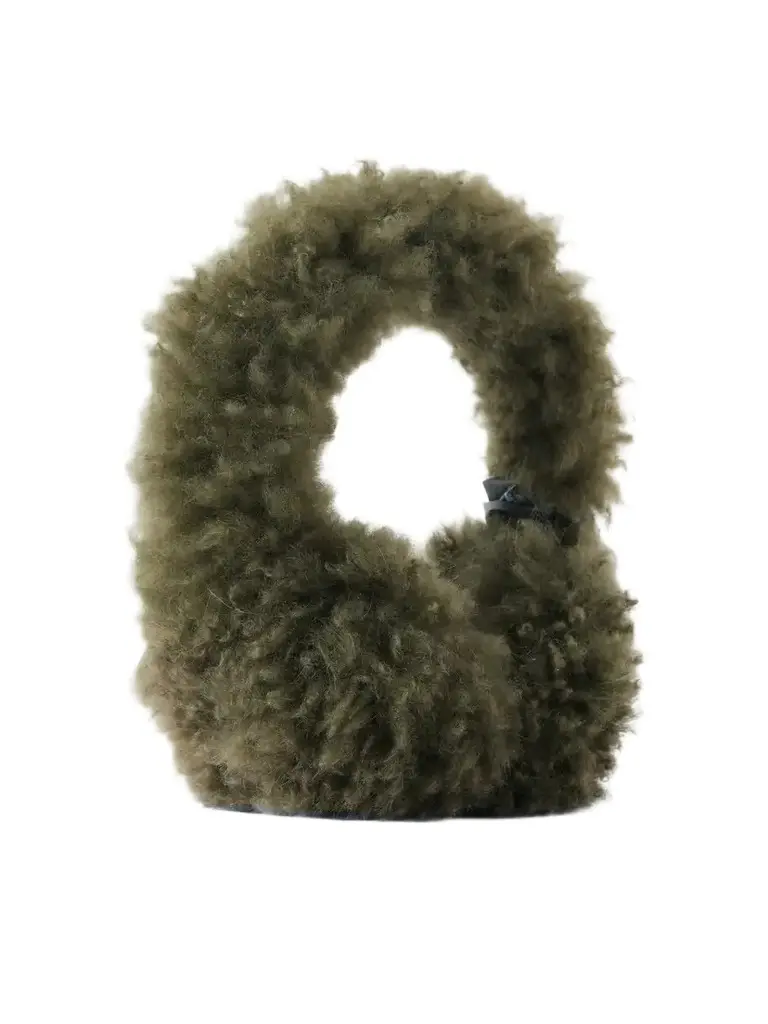 Wool-trimmed Shearling Earmuffs