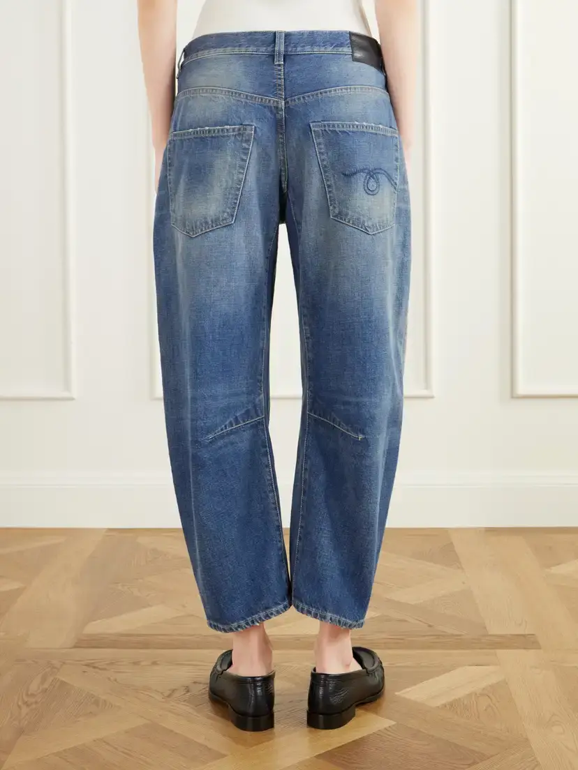 R13 Articulated Knee X-bf Sculpted Mid-rise Barrel-leg Jeans | Thumbnail 4 R13 Articulated Knee X-bf Sculpted Mid-rise Barrel-leg Jeans | Thumbnail 4