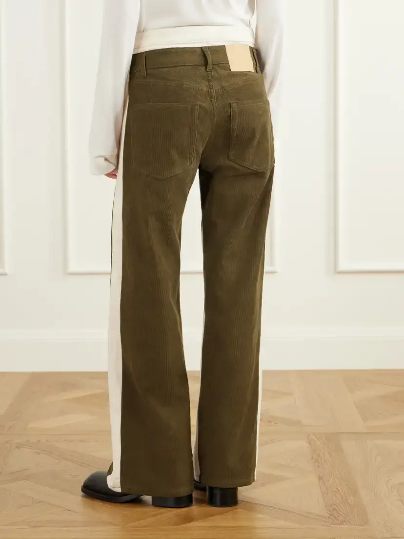 B SIDES Double Waistband Rework Cotton-corduroy High-rise Wide-leg Jeans | Thumbnail 4 B SIDES Double Waistband Rework Cotton-corduroy High-rise Wide-leg Jeans | Thumbnail 4