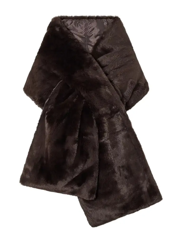 Max Mara Piacere Quilted Shell-trimmed Plush Scarf