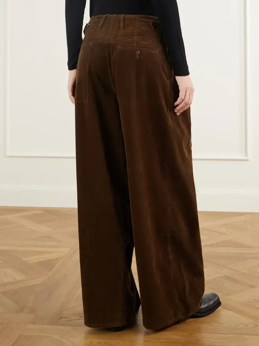 R13 Triple Pleat Cotton-corduroy Wide-leg Pants | Thumbnail 4