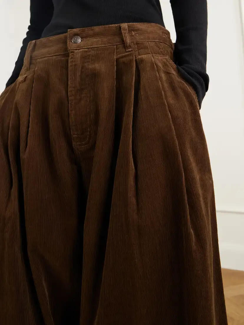 R13 Triple Pleat Cotton-corduroy Wide-leg Pants | Thumbnail 5