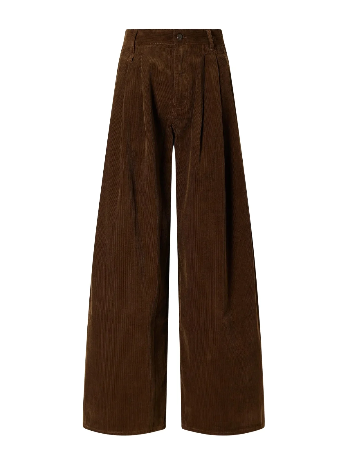 Triple Pleat Cotton-corduroy Wide-leg Pants