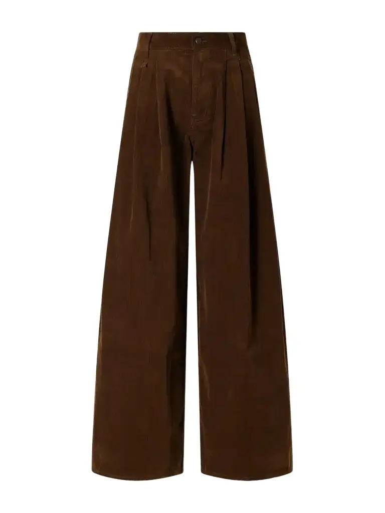Triple Pleat Cotton-corduroy Wide-leg Pants Triple Pleat Cotton-corduroy Wide-leg Pants