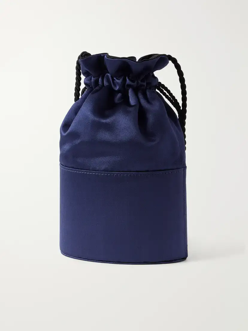 Hunting Season The Lola Drawstring Tasseled Cord-trimmed Satin Bucket Bag | Thumbnail 4