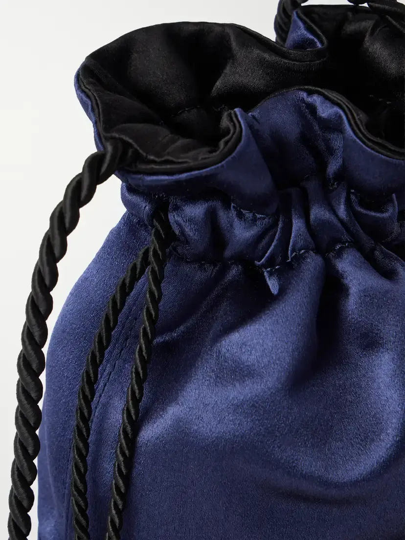 Hunting Season The Lola Drawstring Tasseled Cord-trimmed Satin Bucket Bag | Thumbnail 5
