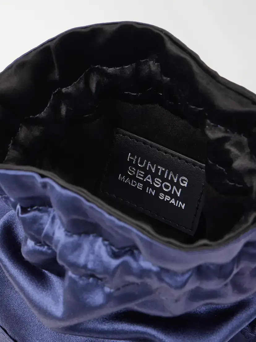 Hunting Season The Lola Drawstring Tasseled Cord-trimmed Satin Bucket Bag | Thumbnail 6