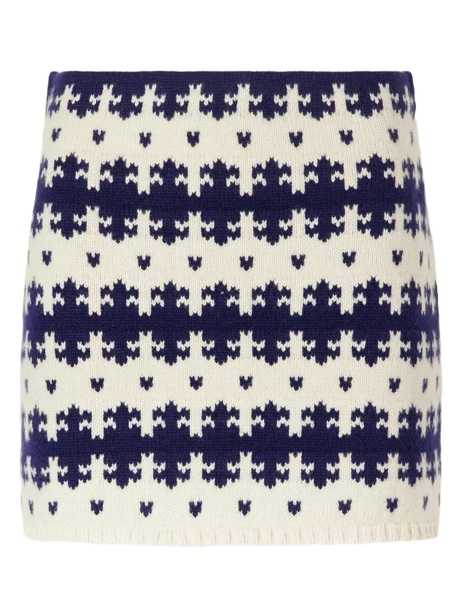 Fair Isle Intarsia-knit Cashmere Mini Skirt Fair Isle Intarsia-knit Cashmere Mini Skirt