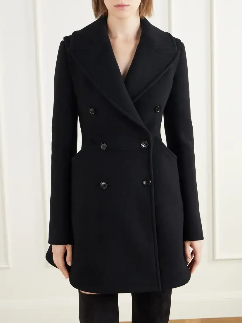 Alaïa Double-breasted Wool-woven Coat | Thumbnail 3 Alaïa Double-breasted Wool-woven Coat | Thumbnail 3