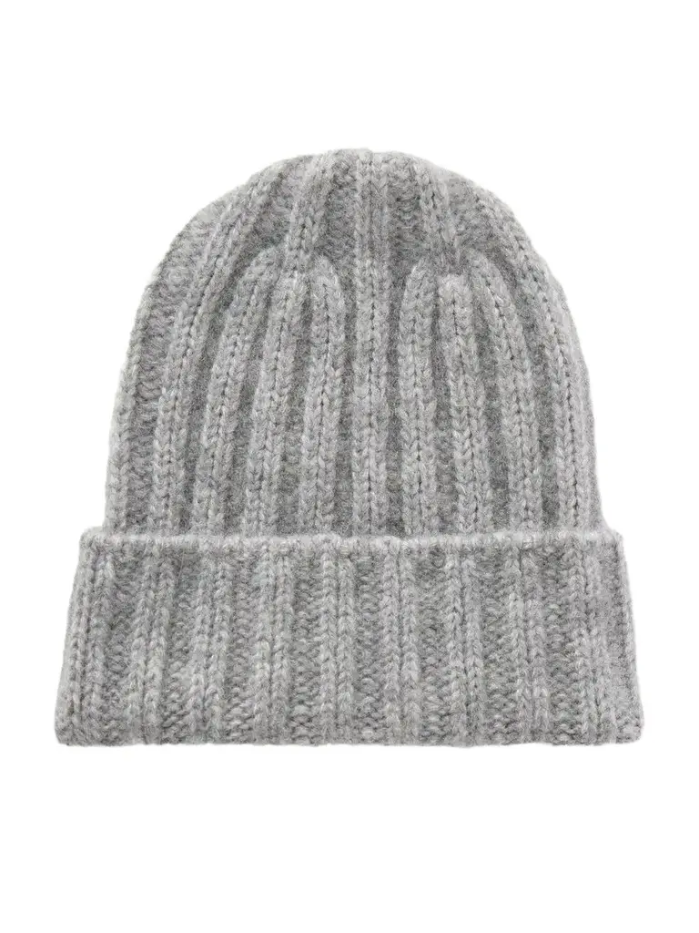 Johnstons of Elgin Bhaltair Ribbed Cashmere And Silk-blend Beanie - Gray