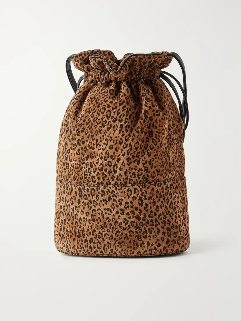 Hunting Season The Sac Tasseled Leopard-print Leather-trimmed Suede Bucket Bag | Thumbnail 4