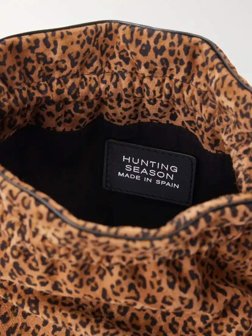 Hunting Season The Sac Tasseled Leopard-print Leather-trimmed Suede Bucket Bag | Thumbnail 6
