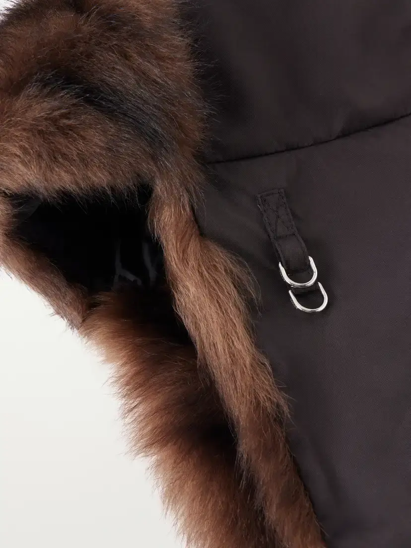 Lemaire Chapka Shearling-trimmed Cotton-blend Twill Trapper Hat | Thumbnail 3 Lemaire Chapka Shearling-trimmed Cotton-blend Twill Trapper Hat | Thumbnail 3