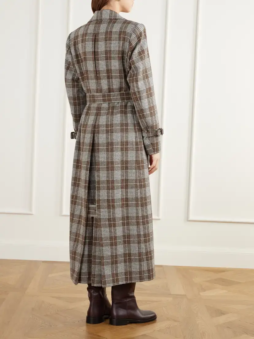 Giuliva Heritage The Camilla Double-breasted Belted Checked Wool-houndstooth Trench Coat | Thumbnail 3 Giuliva Heritage The Camilla Double-breasted Belted Checked Wool-houndstooth Trench Coat | Thumbnail 3