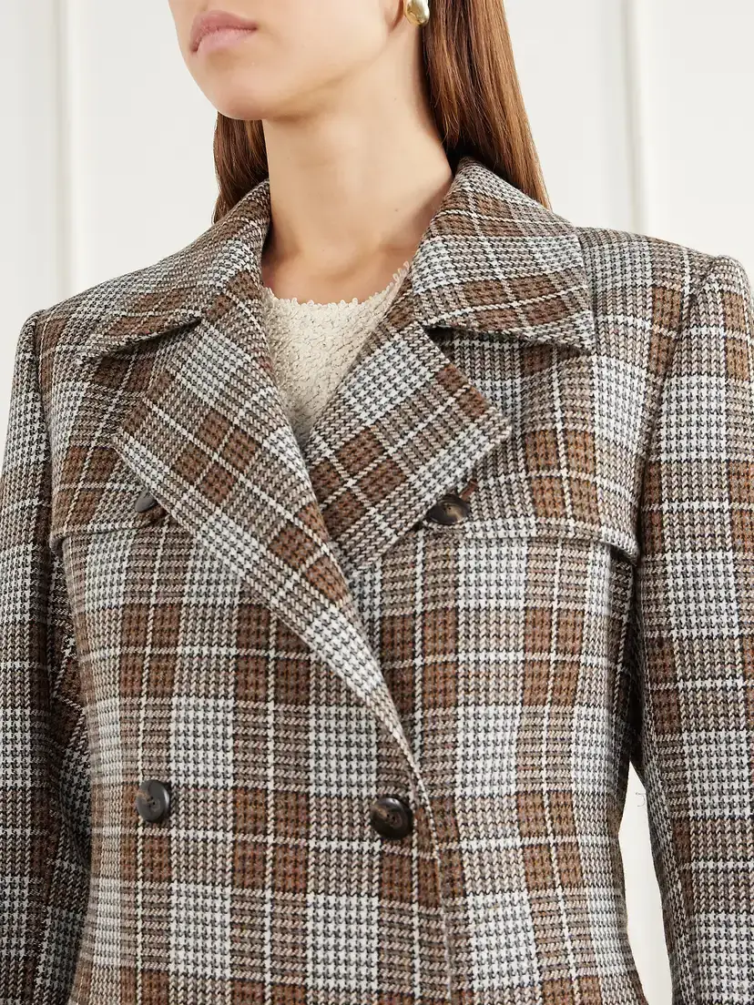 Giuliva Heritage The Camilla Double-breasted Belted Checked Wool-houndstooth Trench Coat | Thumbnail 4 Giuliva Heritage The Camilla Double-breasted Belted Checked Wool-houndstooth Trench Coat | Thumbnail 4