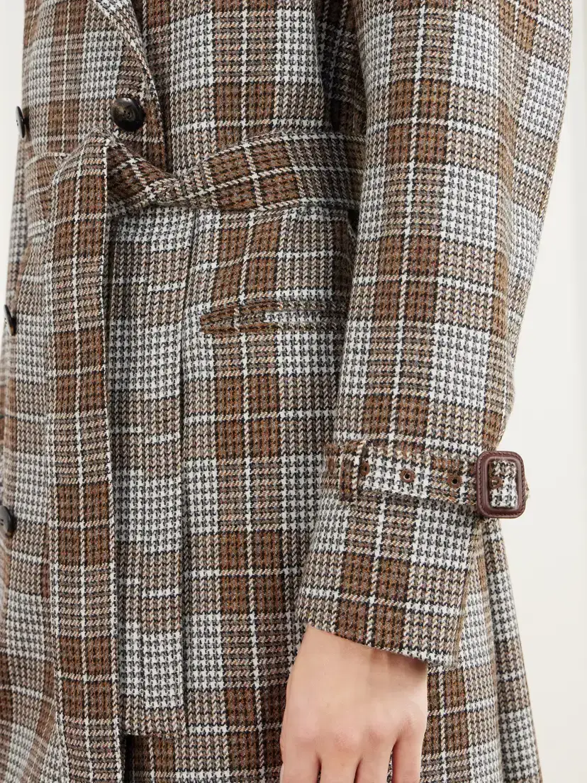 Giuliva Heritage The Camilla Double-breasted Belted Checked Wool-houndstooth Trench Coat | Thumbnail 5 Giuliva Heritage The Camilla Double-breasted Belted Checked Wool-houndstooth Trench Coat | Thumbnail 5
