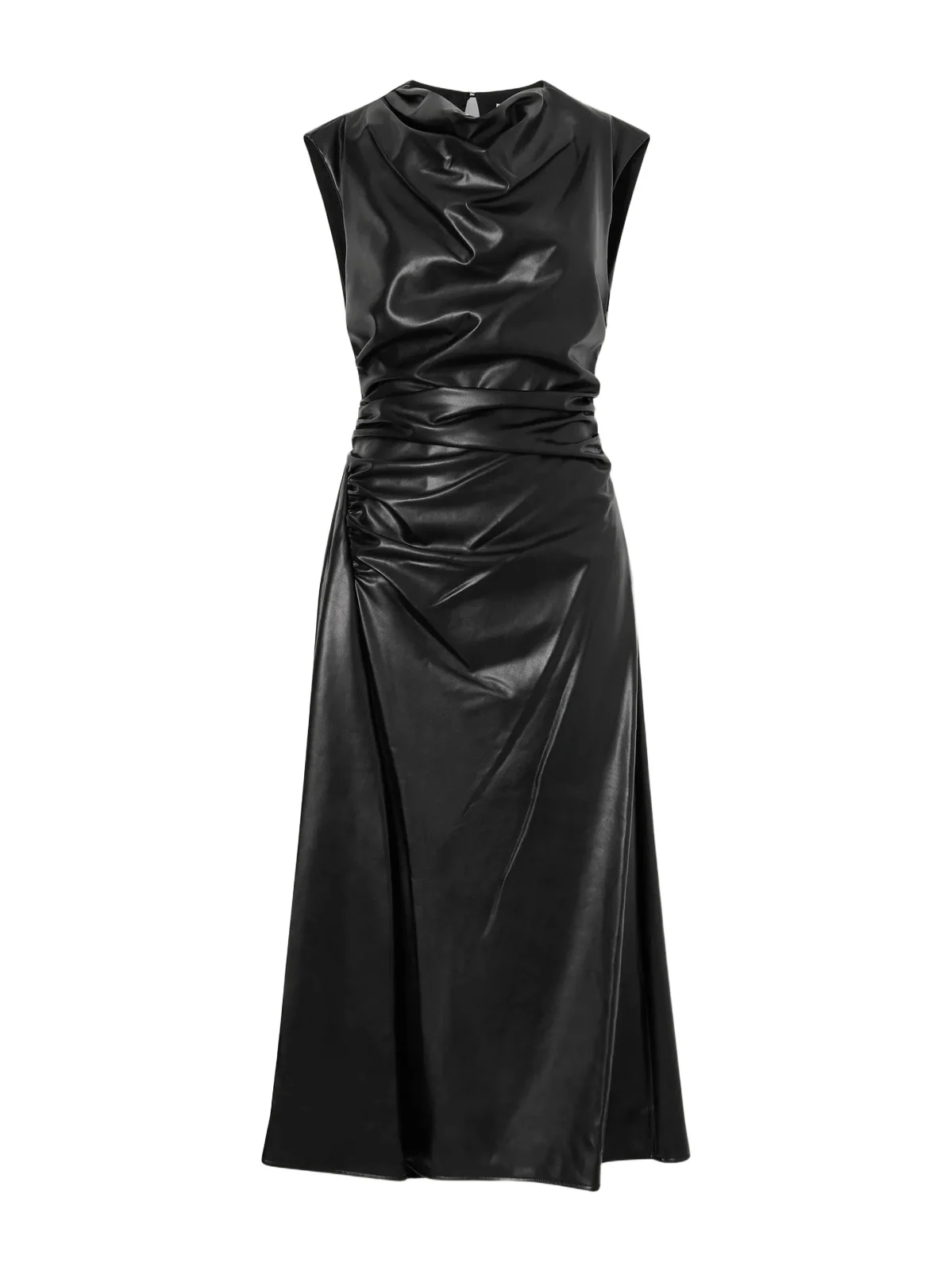 Burke Draped Glossed Midi Dress Burke Draped Glossed Midi Dress