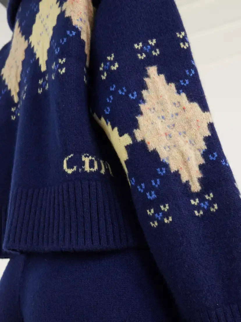 Calle Del Mar Argyle Intarsia-knit Cashmere Cardigan | Thumbnail 6 Calle Del Mar Argyle Intarsia-knit Cashmere Cardigan | Thumbnail 6