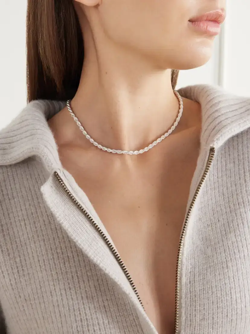 Loren Stewart Industrial Rope Sterling Silver Chain Necklace | Thumbnail 2 Loren Stewart Industrial Rope Sterling Silver Chain Necklace | Thumbnail 2