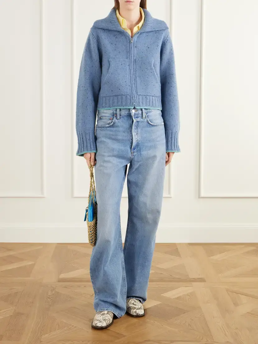 Calle Del Mar Cropped Cashmere Zip-up Cardigan | Thumbnail 2 Calle Del Mar Cropped Cashmere Zip-up Cardigan | Thumbnail 2