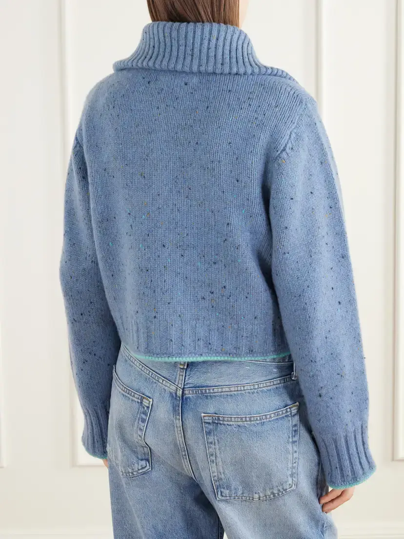 Calle Del Mar Cropped Cashmere Zip-up Cardigan | Thumbnail 4 Calle Del Mar Cropped Cashmere Zip-up Cardigan | Thumbnail 4