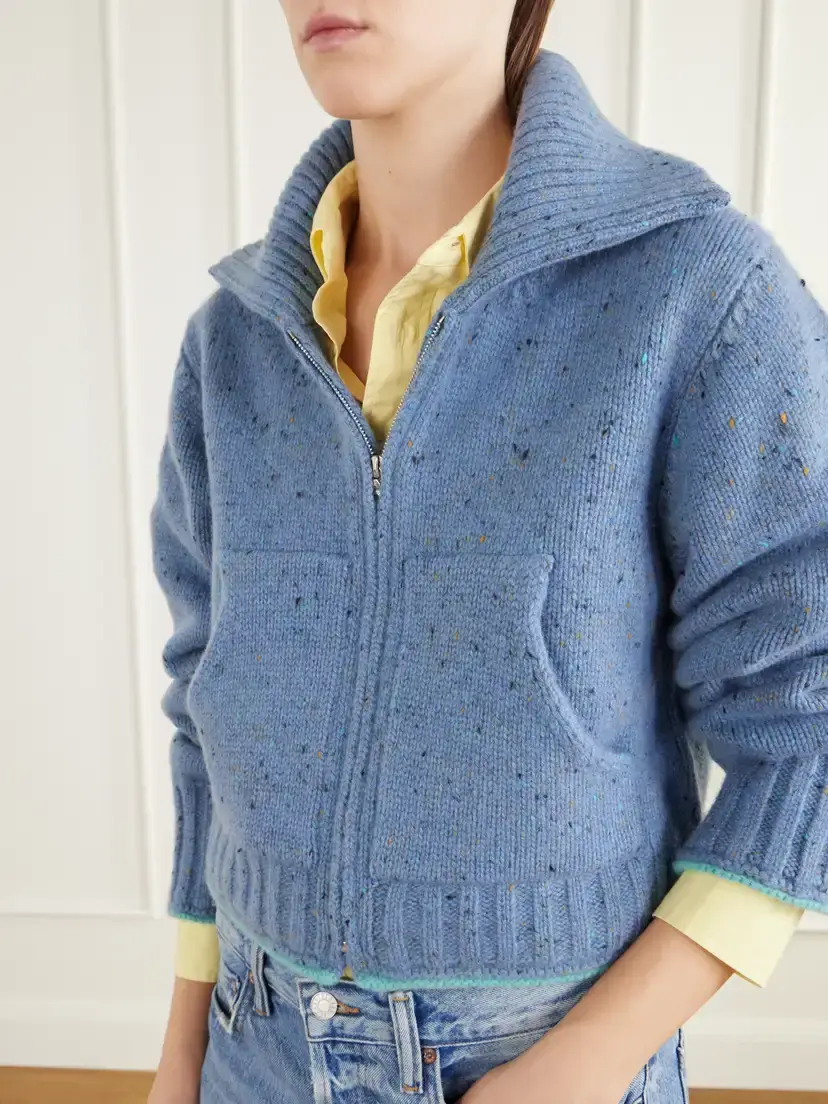 Calle Del Mar Cropped Cashmere Zip-up Cardigan | Thumbnail 5 Calle Del Mar Cropped Cashmere Zip-up Cardigan | Thumbnail 5