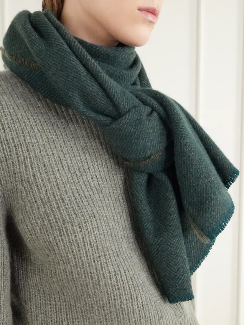 Johnstons of Elgin Mountain Twill Cashmere Scarf | Thumbnail 3 Johnstons of Elgin Mountain Twill Cashmere Scarf | Thumbnail 3