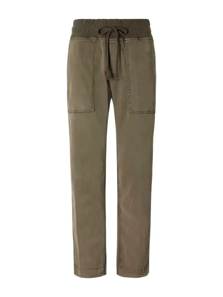 Rib-trimmed Cotton-twill Tapered Pants Rib-trimmed Cotton-twill Tapered Pants