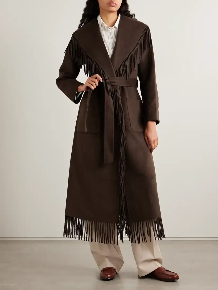 Simkhai Carrie Fringed Wool-blend Felt Coat | Thumbnail 3 Simkhai Carrie Fringed Wool-blend Felt Coat | Thumbnail 3
