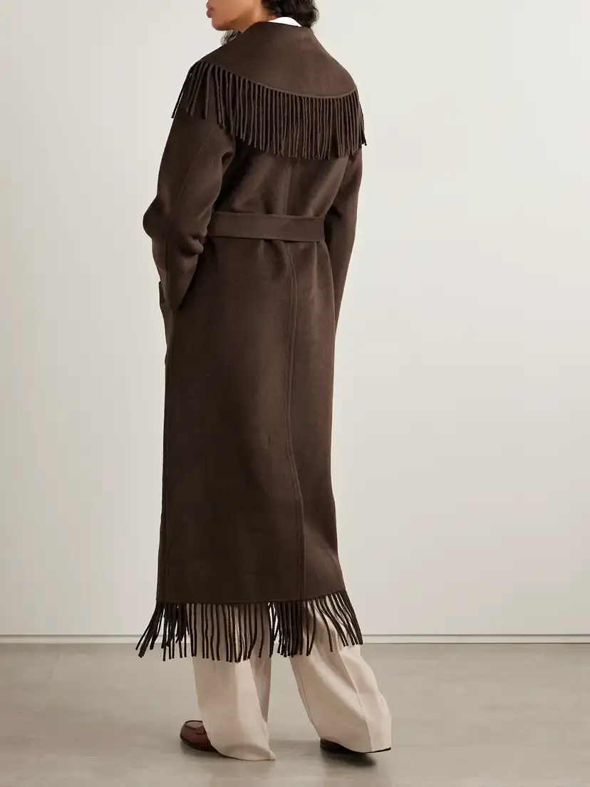 Simkhai Carrie Fringed Wool-blend Felt Coat | Thumbnail 4 Simkhai Carrie Fringed Wool-blend Felt Coat | Thumbnail 4