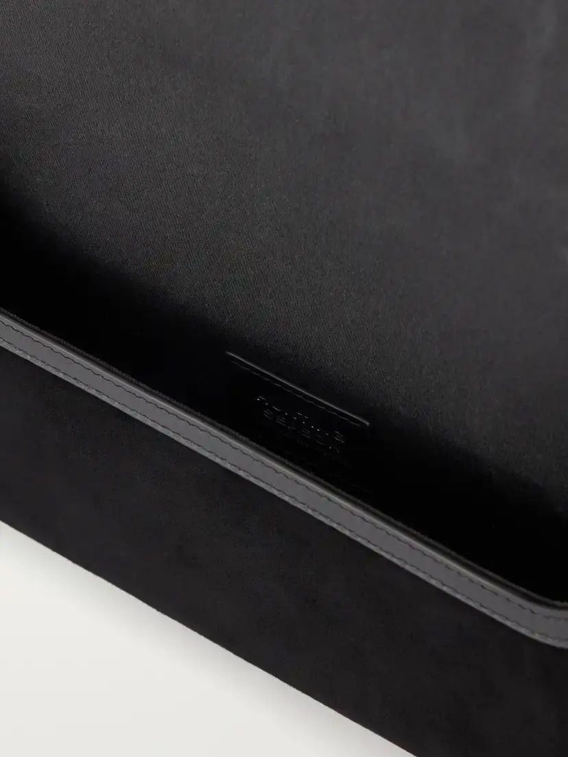 Hunting Season The Opera Leather-trimmed Suede Clutch | Thumbnail 6 Hunting Season The Opera Leather-trimmed Suede Clutch | Thumbnail 6