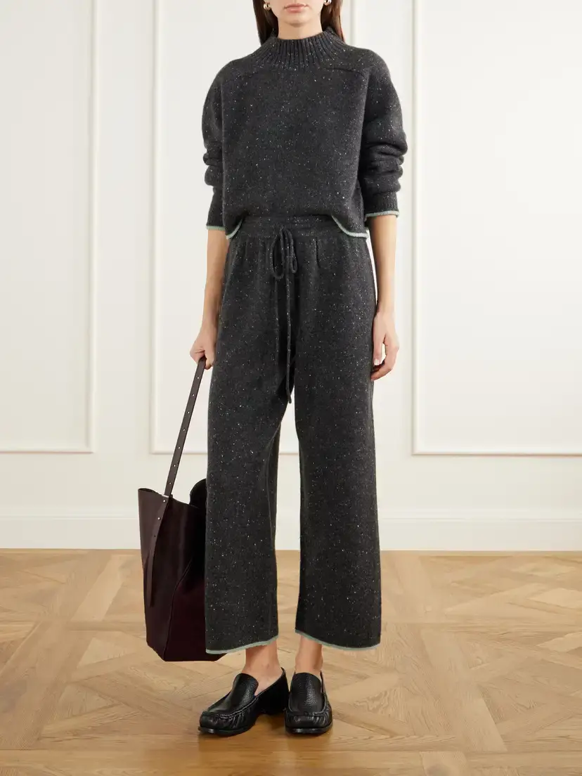 Calle Del Mar Cropped Donegal Cashmere Turtleneck Sweater | Thumbnail 2 Calle Del Mar Cropped Donegal Cashmere Turtleneck Sweater | Thumbnail 2