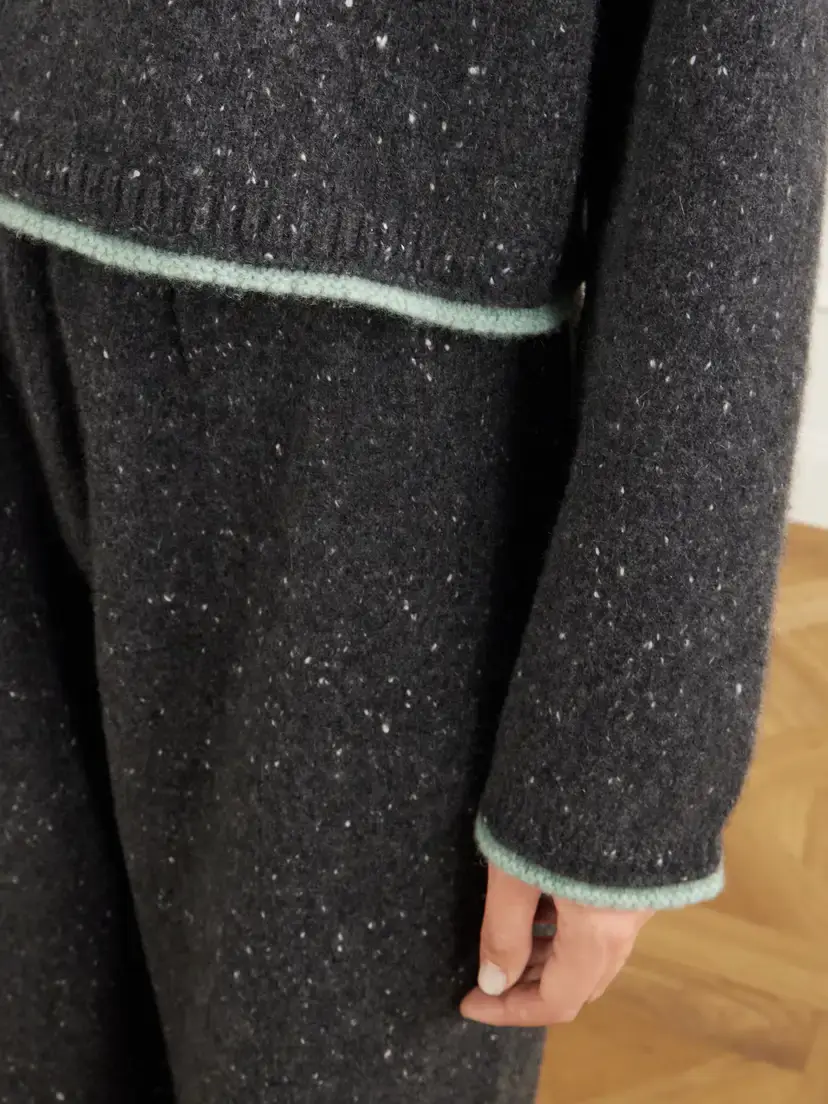 Calle Del Mar Cropped Donegal Cashmere Turtleneck Sweater | Thumbnail 5 Calle Del Mar Cropped Donegal Cashmere Turtleneck Sweater | Thumbnail 5