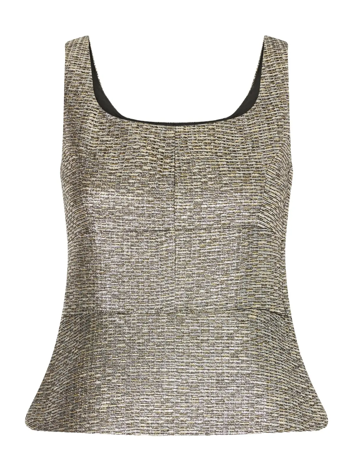 LIBEROWE Peplum Textured Metallic Jacquard Bustier Top