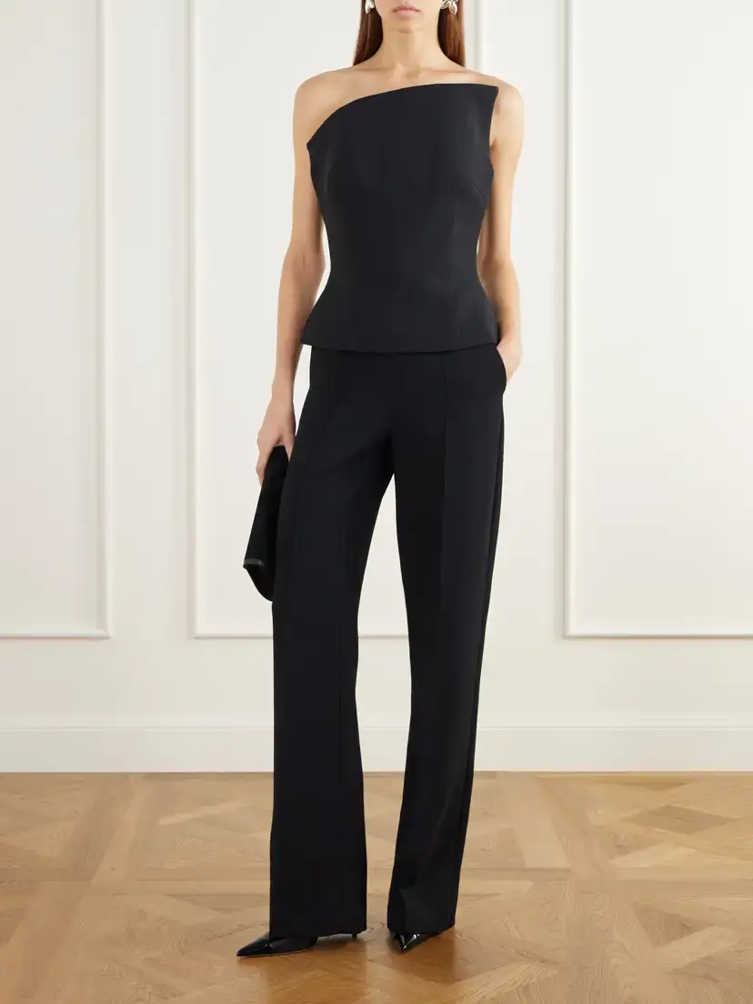 Ilkyaz Ozel Fuji Strapless Asymmetric Crepe Top | Thumbnail 2 Ilkyaz Ozel Fuji Strapless Asymmetric Crepe Top | Thumbnail 2