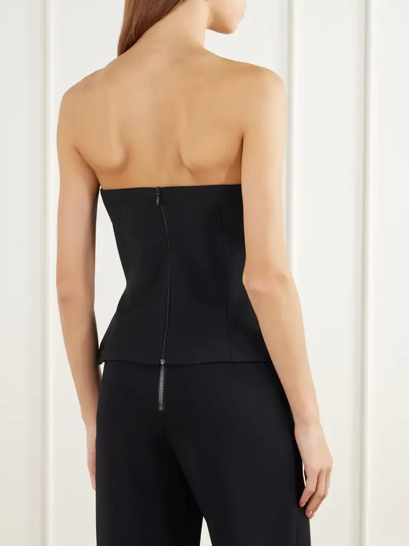Ilkyaz Ozel Fuji Strapless Asymmetric Crepe Top | Thumbnail 3 Ilkyaz Ozel Fuji Strapless Asymmetric Crepe Top | Thumbnail 3