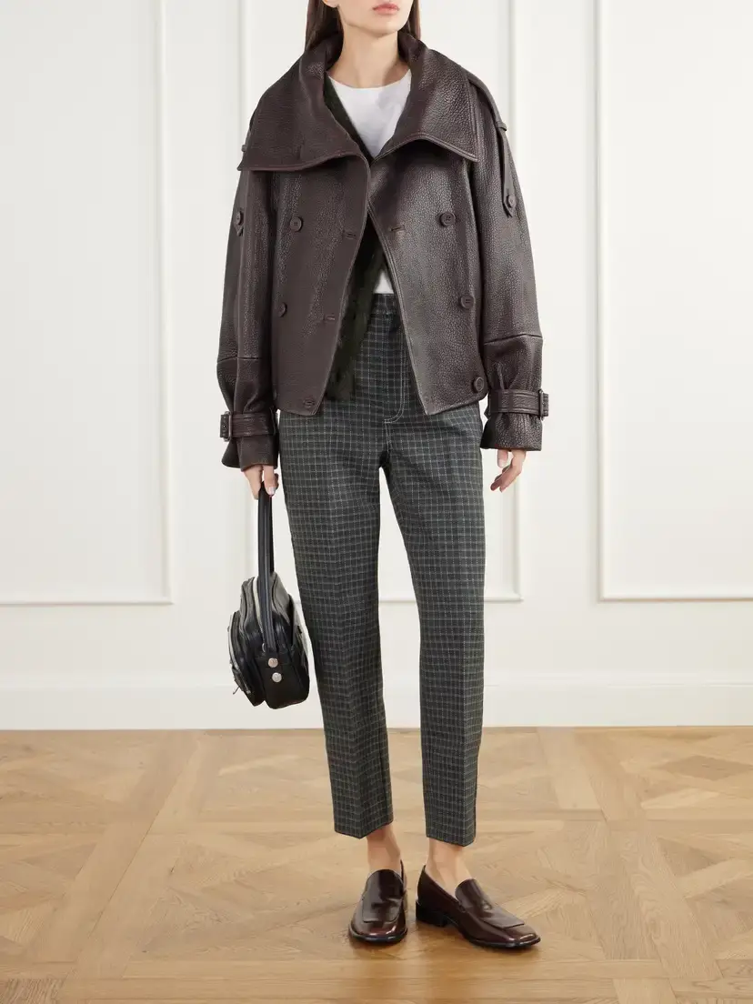 Acne Studios Penima Checked Twill Straight-leg Pants | Thumbnail 2 Acne Studios Penima Checked Twill Straight-leg Pants | Thumbnail 2