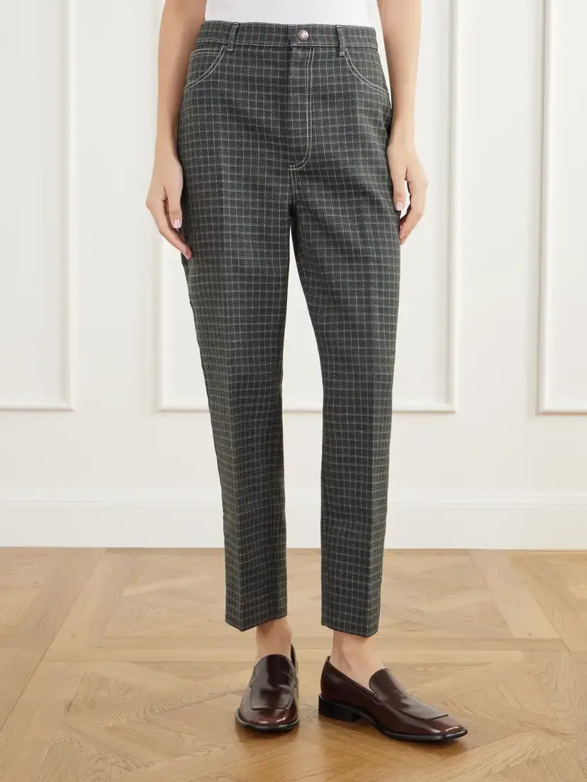 Acne Studios Penima Checked Twill Straight-leg Pants | Thumbnail 3 Acne Studios Penima Checked Twill Straight-leg Pants | Thumbnail 3