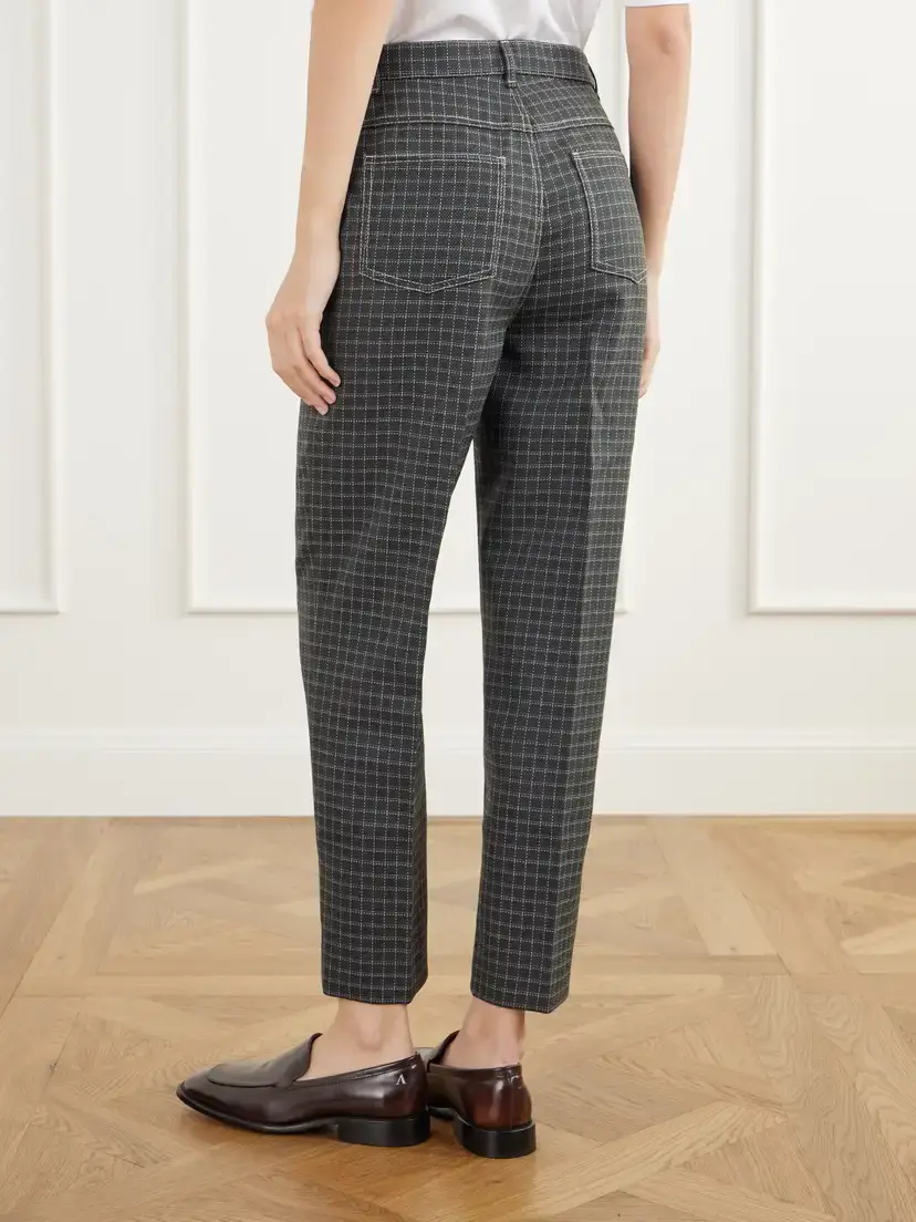 Acne Studios Penima Checked Twill Straight-leg Pants | Thumbnail 4 Acne Studios Penima Checked Twill Straight-leg Pants | Thumbnail 4
