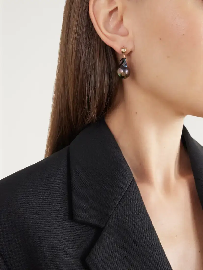 Loren Stewart Nymph 14-karat Gold And Black Pearls Earrings | Thumbnail 2 Loren Stewart Nymph 14-karat Gold And Black Pearls Earrings | Thumbnail 2