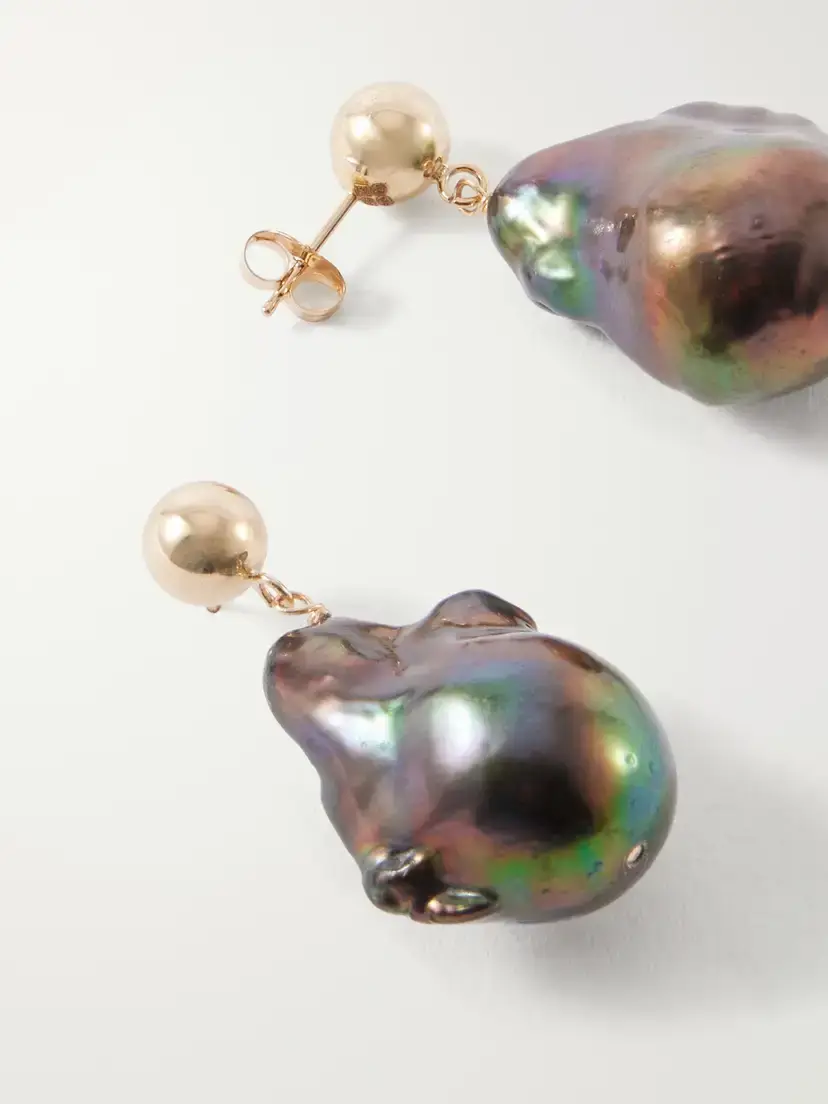 Loren Stewart Nymph 14-karat Gold And Black Pearls Earrings | Thumbnail 3 Loren Stewart Nymph 14-karat Gold And Black Pearls Earrings | Thumbnail 3