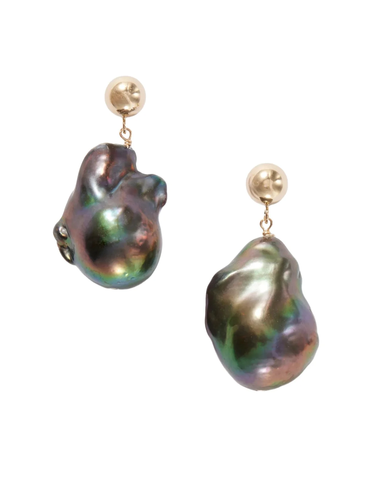 Loren Stewart Nymph 14-karat Gold And Black Pearls Earrings