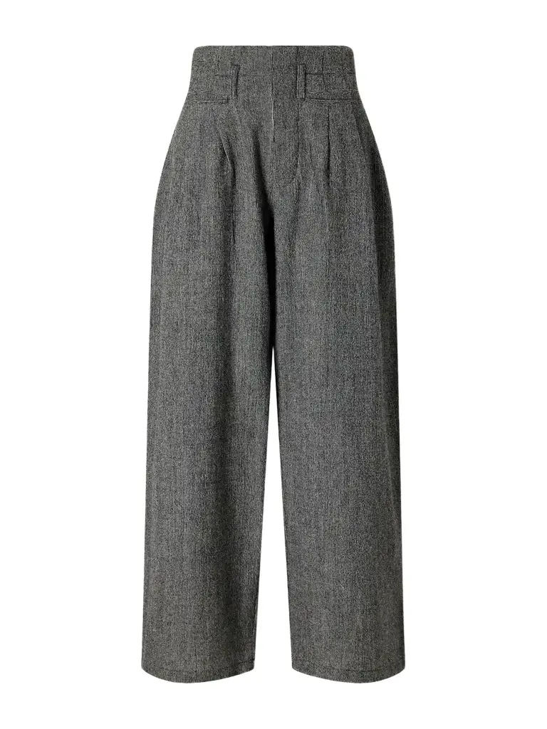 Triple Pleat Brushed Wool-puppytooth Wide-leg Pants Triple Pleat Brushed Wool-puppytooth Wide-leg Pants