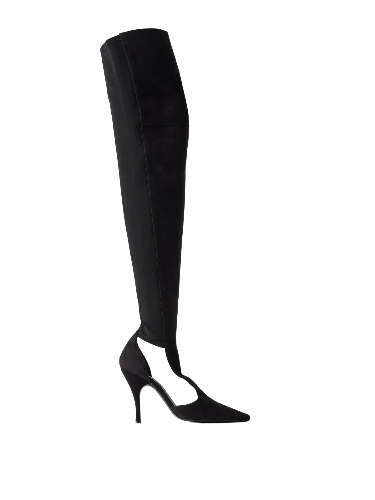 Cuissardes 100 Suede And Stretch-knit Over-the-knee Boots