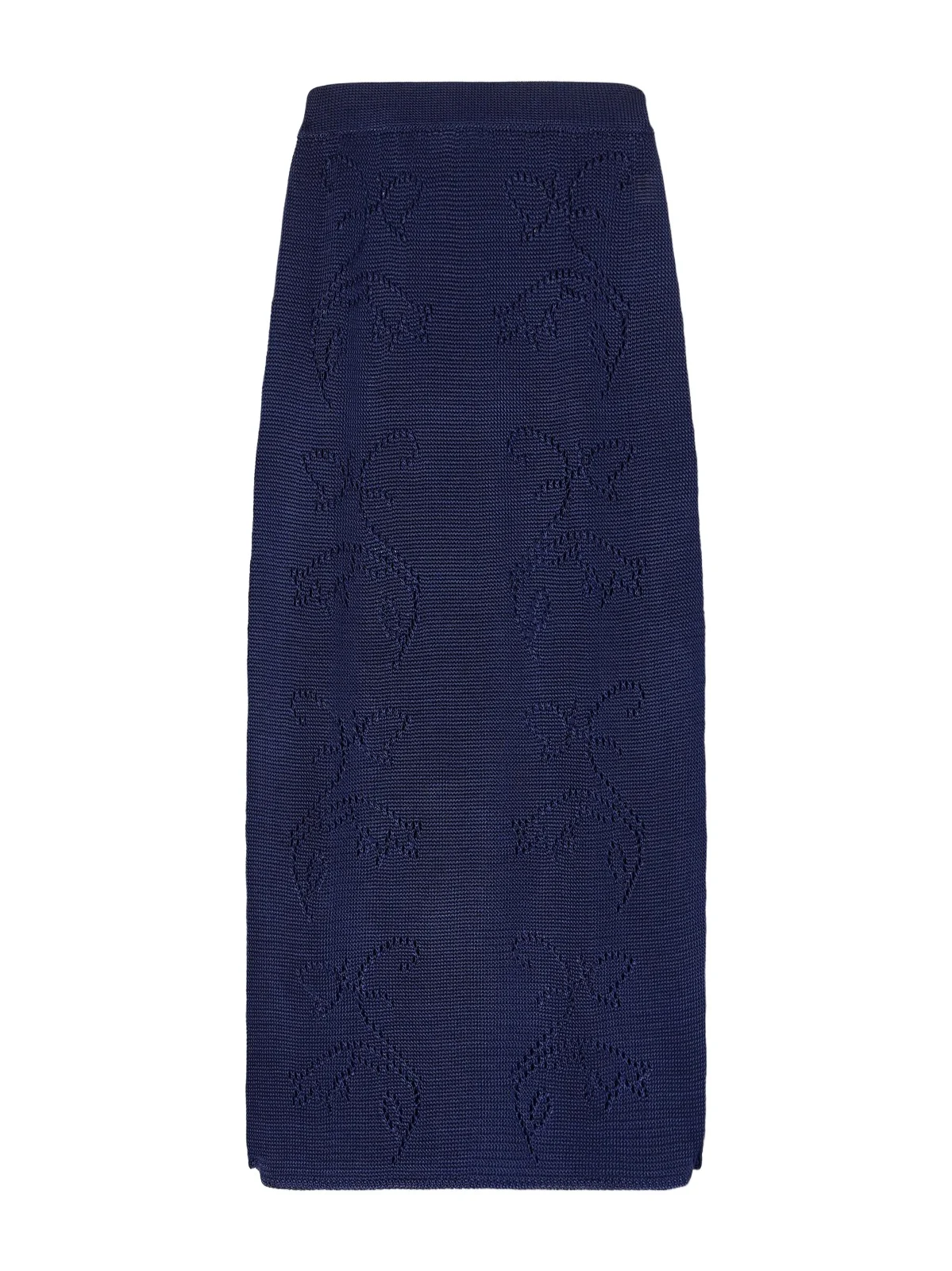 Calle Del Mar Squash Blossom Pointelle-knit Midi Skirt
