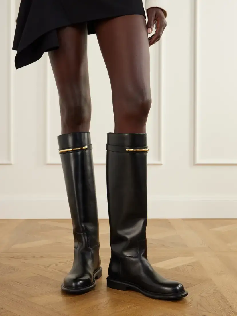 Givenchy Pinch Leather Knee Boots | Thumbnail 2