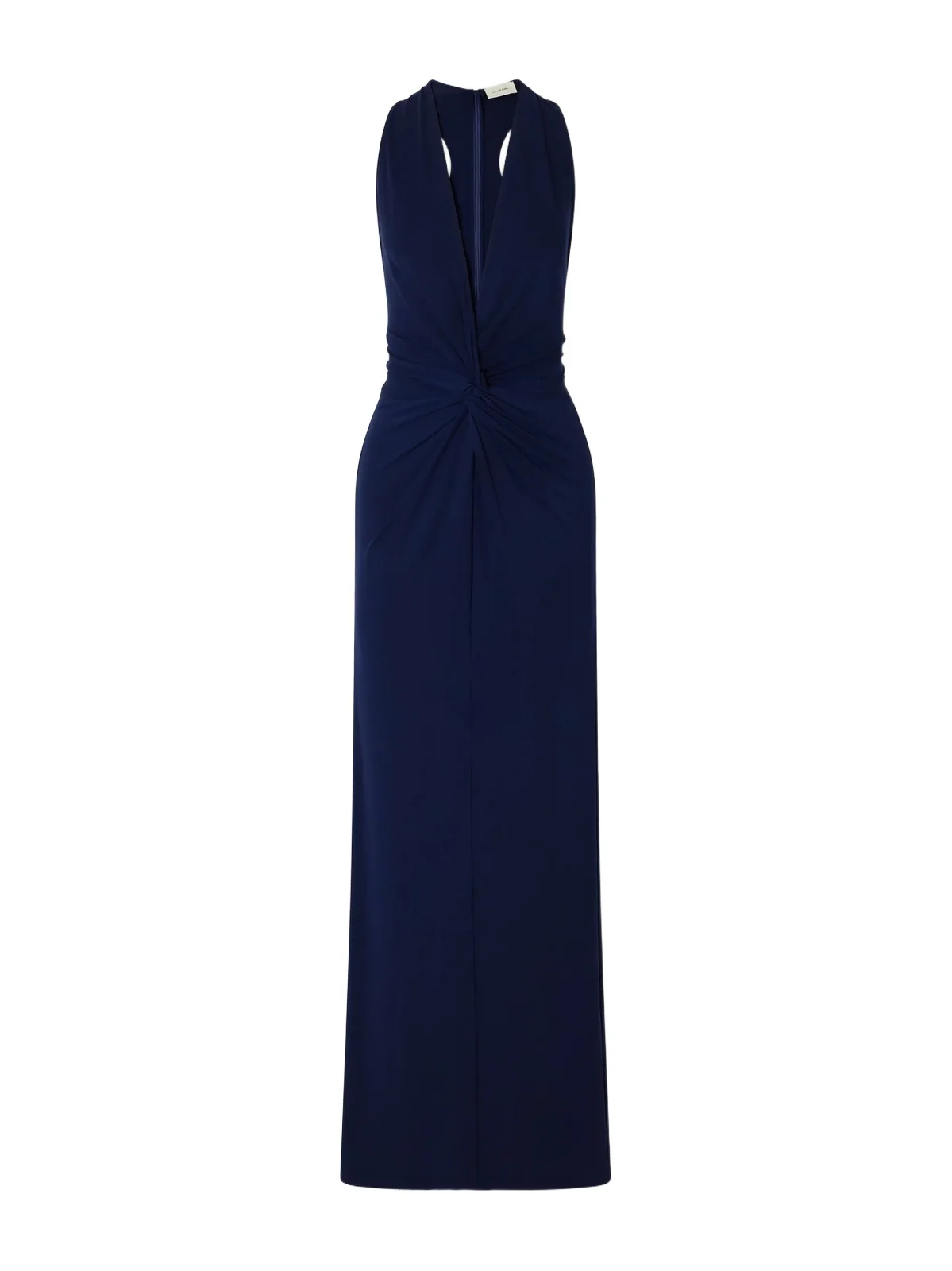 Ilkyaz Ozel Didyma Knot-detailed Stretch-jersey Halterneck Gown