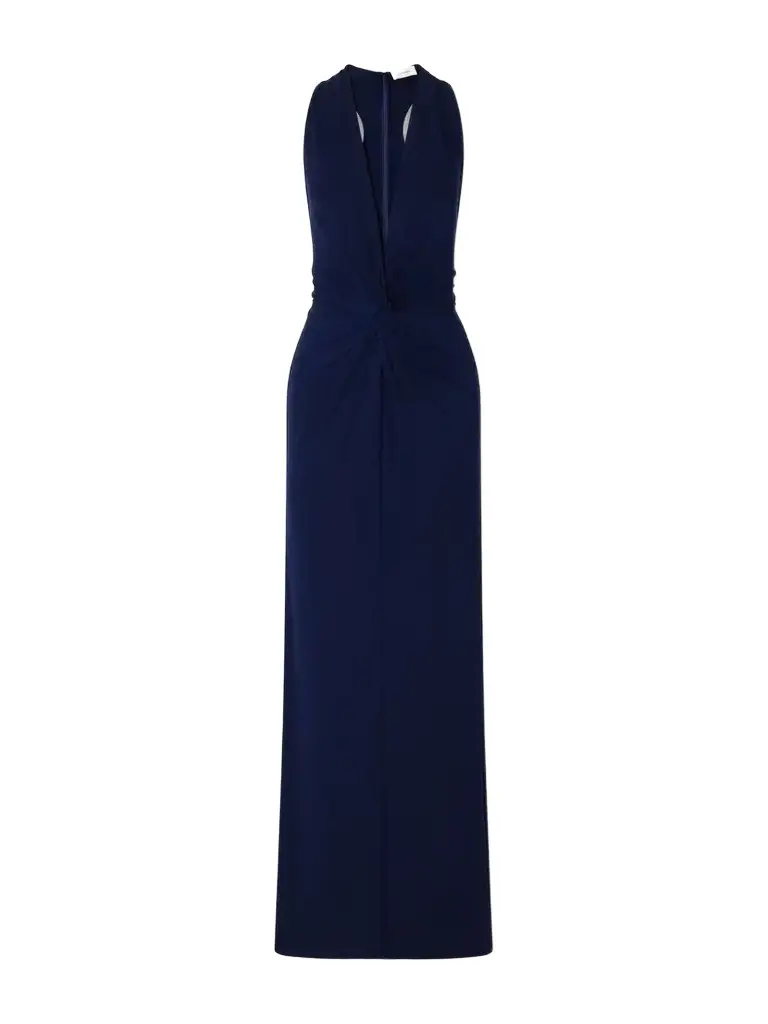 Didyma Knot-detailed Stretch-jersey Halterneck Gown