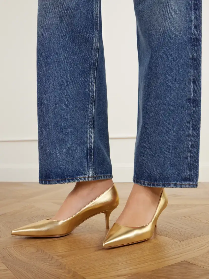Gianvito Rossi Gianvito 55 Metallic Leather Pumps | Thumbnail 2 Gianvito Rossi Gianvito 55 Metallic Leather Pumps | Thumbnail 2